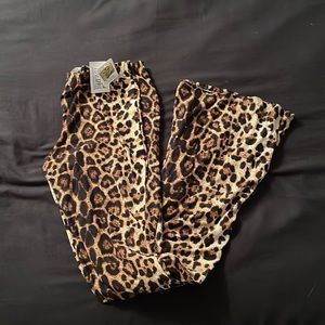 Cheetah flare pants